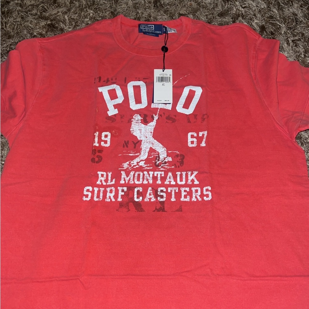 Polo by Ralph Lauren Men's Coral Graphic Tee